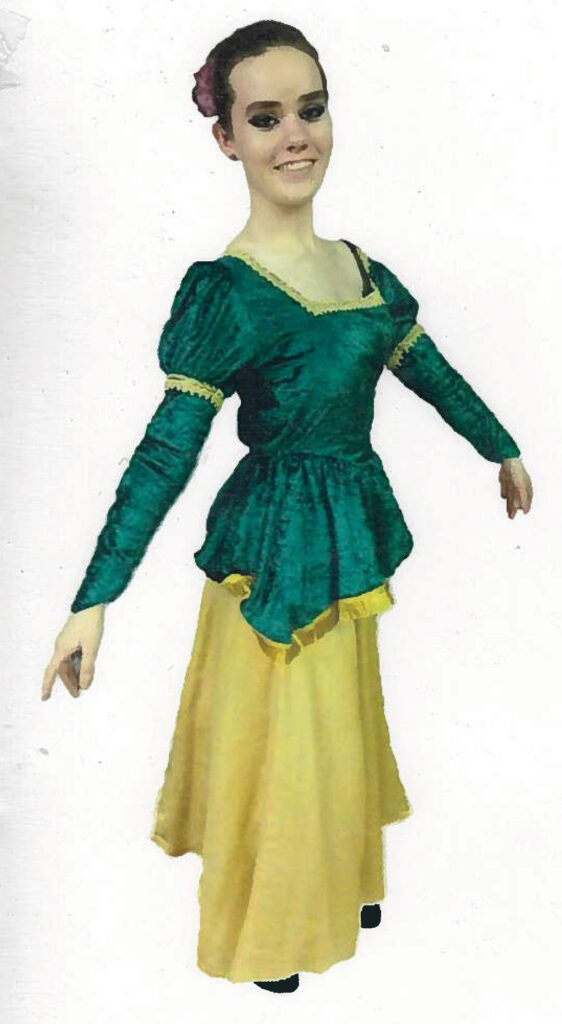 Green and Gold Medieval Dress